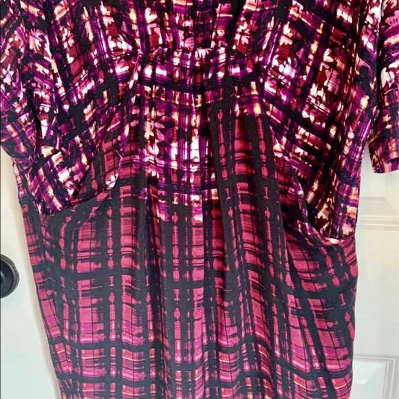 Anthropologie mauve kaftan petite small dress - Picture 6 of 13